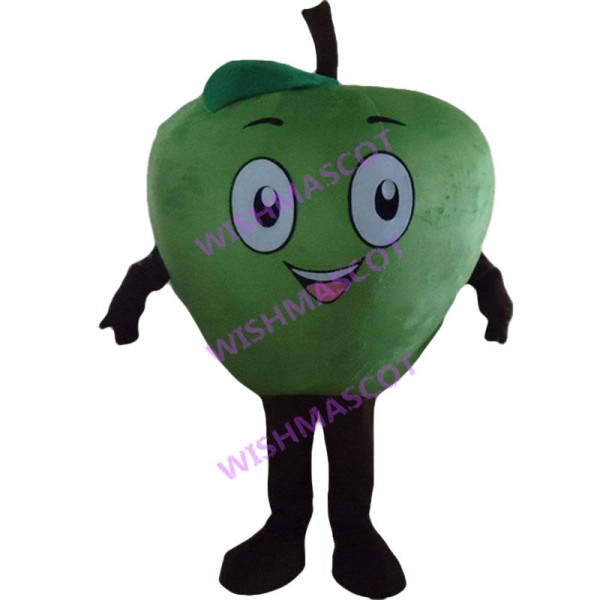 Lightweight Cartoon Green Apple Mascot Adult Costume 