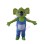 Adult Cartoon Green Koala Wearing Blue Overalls Mascot Costume 