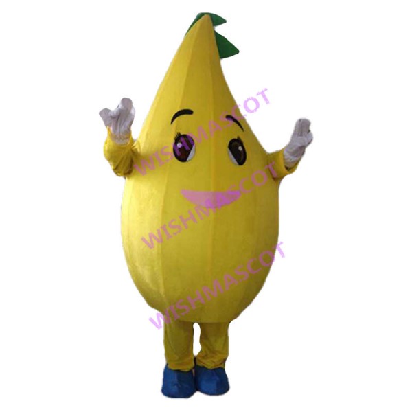 Lightweight Cartoon Yellow Mango Mascot Costume 