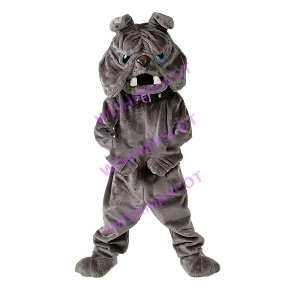 Fierce Grey Bulldog Mascot Adult Costume 