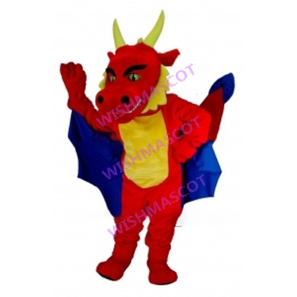 Red Dragon Mascot Costume 