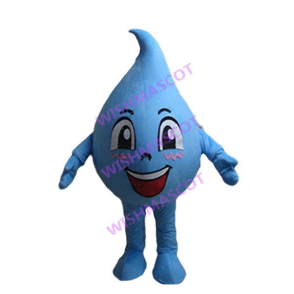 Adult Size Cartoon Blue Water Drop Mascot Costume 
