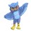 Flying Grey Owl Long Fur Mascot Costume 