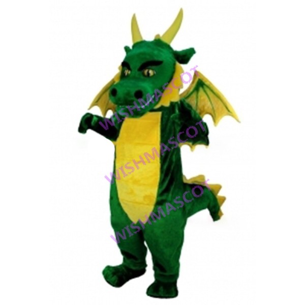 Green Dragon Mascot Costume 