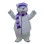 Scary White Beggar Bear Lightweight Mascot Costume 