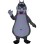 Negative Hippo Gloria Mascot Costume 