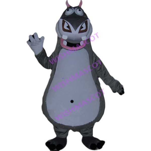 Negative Hippo Gloria Mascot Costume 