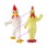 White Rooster & Yellow Rooster Mascot Costume 