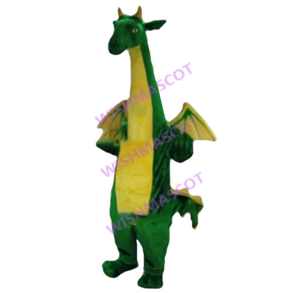 Fantasy Green Dragon Mascot Costume 