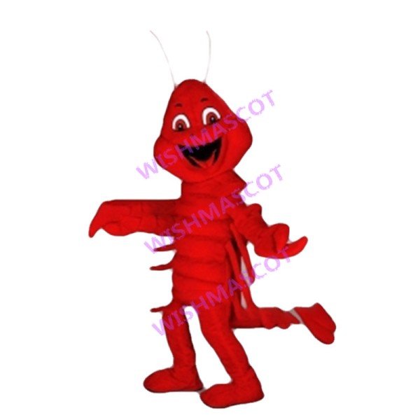 Smiling Crayfish Mascot Costume 