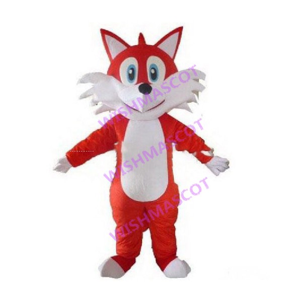 Adorable Cartoon Red Fox Mascot Costume 