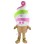 Lightweight Cartoon Rainbow Ice Cream Cone Mascot Adult Costume 