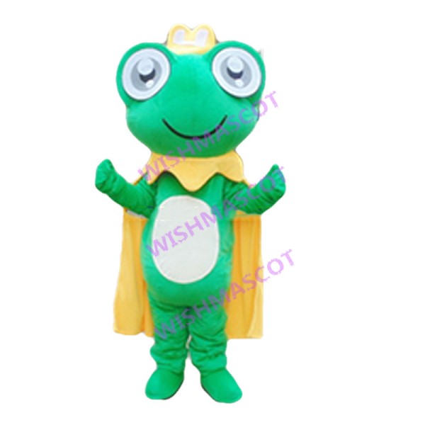 Adult Cartoon Prince Frog Mascot Costume 