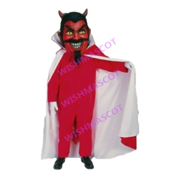 Smiling Red Devil Mascot Costume 