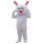 Grumpy Cartoon White Rabbit Cony Mascot Costume 