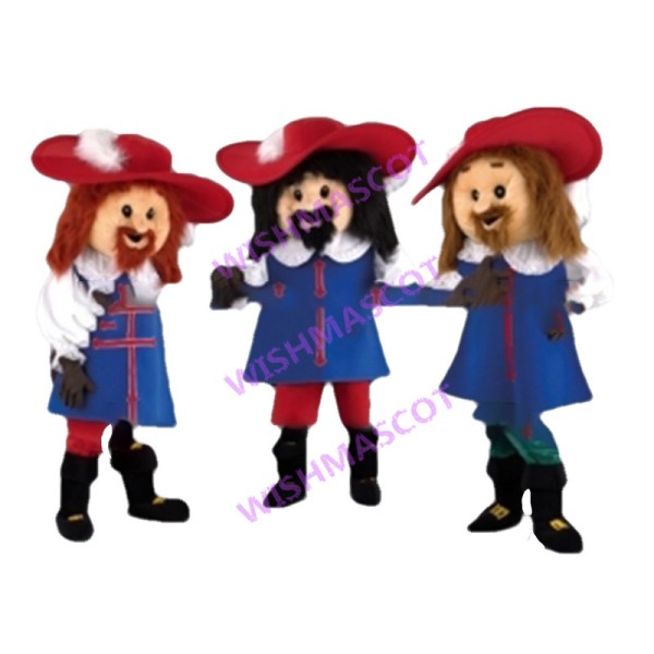 Three Musketeers Mascot Costume 