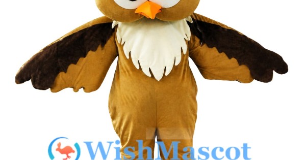 Light Brown Owl Mascot Adult Costume