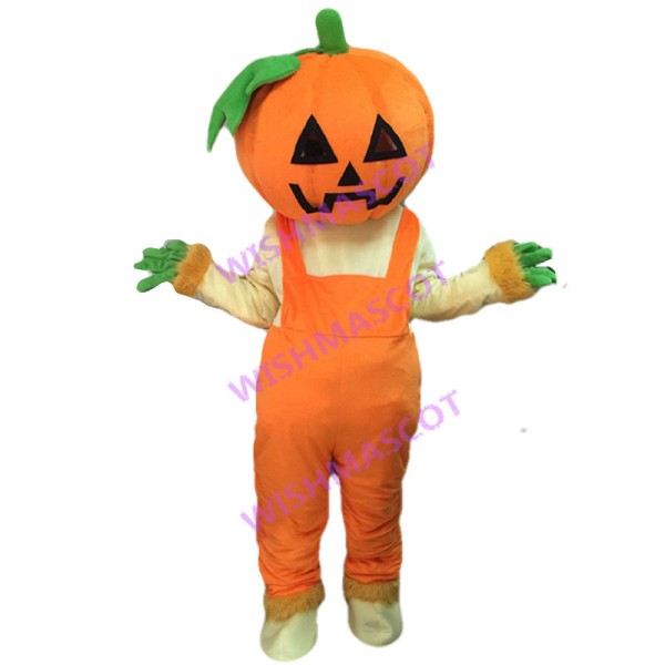 Halloween Cartoon Pumpkin Man Mascot Costume 