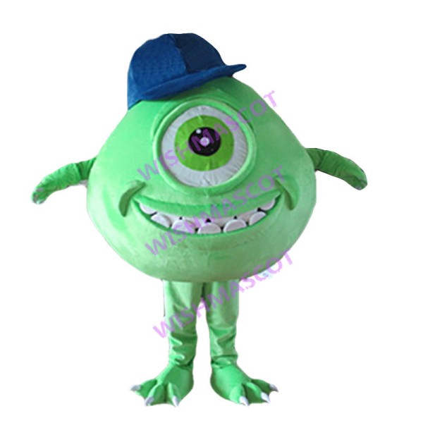 Monsters University Mike In Blue Hat Mascot Costume 