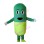 Deluxe Cartoon Green Capsule Mascot Costume 