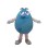 Adult Cartoon Blue Bean Mascot Costume 