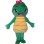 Cute Cartoon Green Crocodile Girl Mascot Costume 