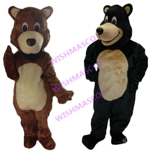 Brown Bear & Black Bear Mascot Costume 