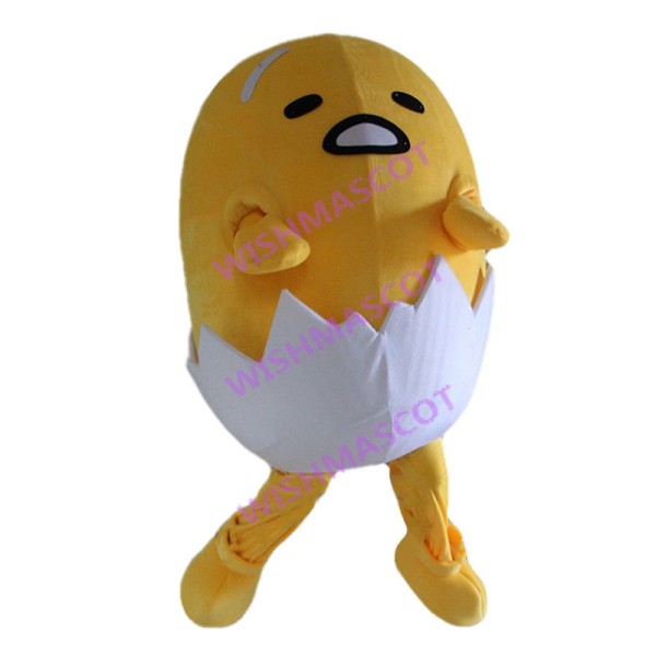 Adult Cartoon Gudetama Egg Shell Mascot Costume 