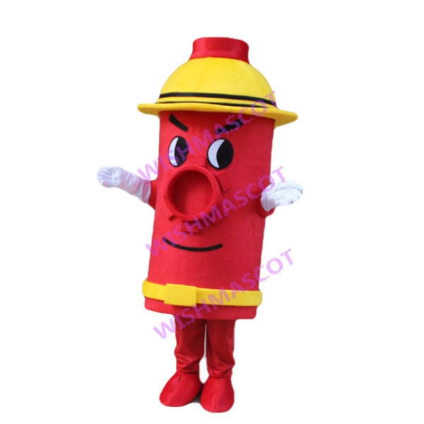 Lightweight Cartoon Red Fire Hydrant Mascot Adult Costume 