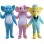 Cute Cartoon Blue Elephant / Pink Elephant / Yellow Elephant Mascot Costume 