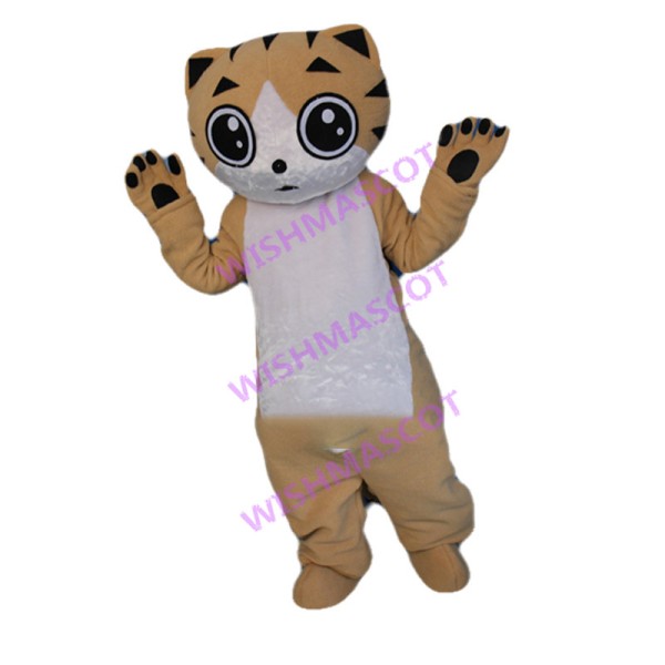 Adorable American Beige Kitten Mascot Adult Costume 