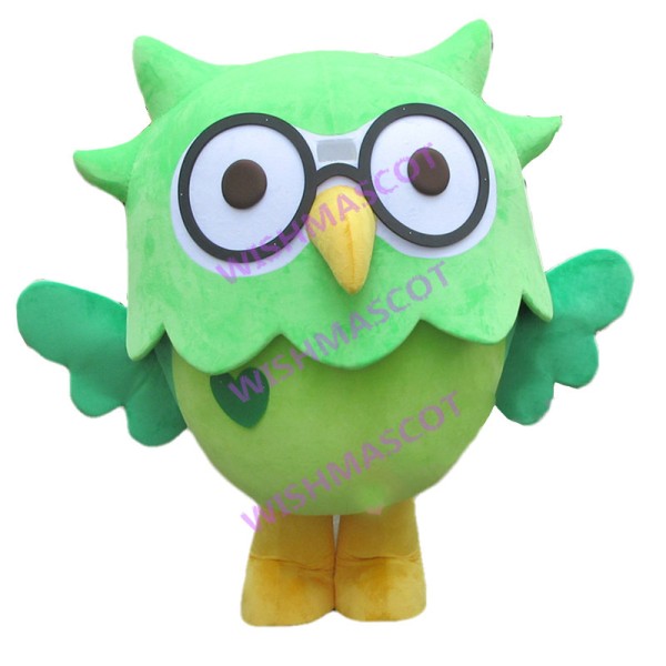 Lightweight Cartoon Green Owl Mascot Costume 