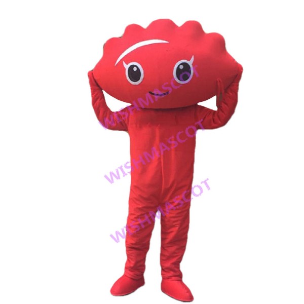 Red Dumpling Man Mascot Adult Costume 