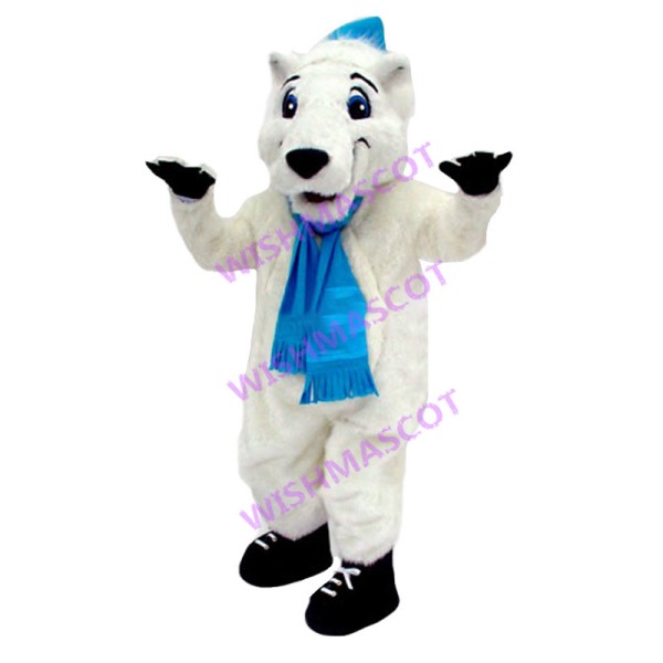 Christmas Polar Bear Mascot Costume 