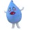 Cartoon Blue Water Drop With Red Lips Mascot Adult Costume 