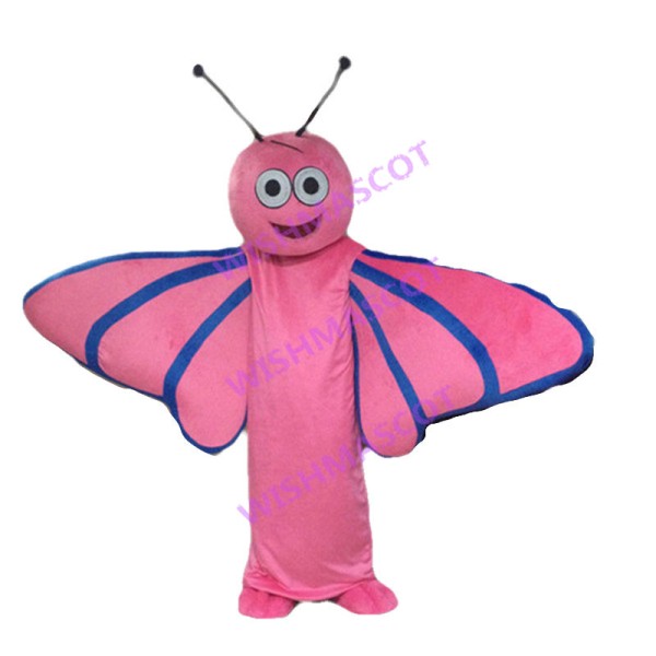 Adult Size Pink Butterfly Mascot Costume 