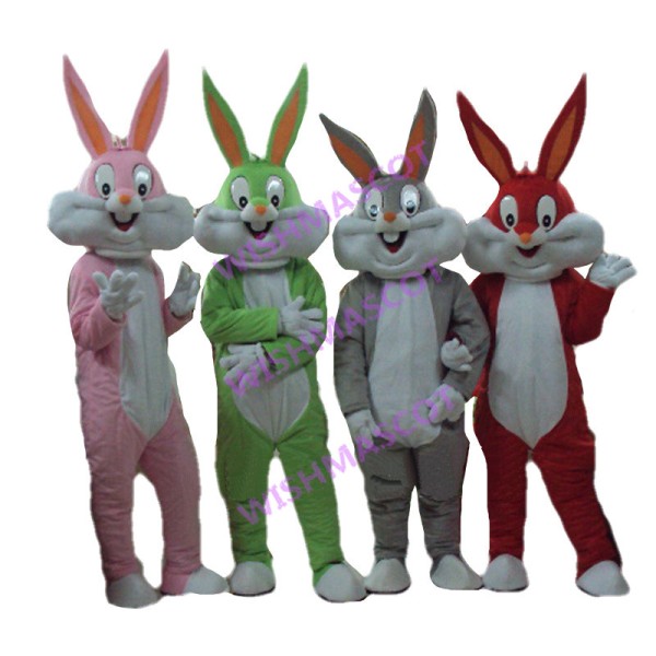 Multiple Color Bugs Bunny Mascot Costume 