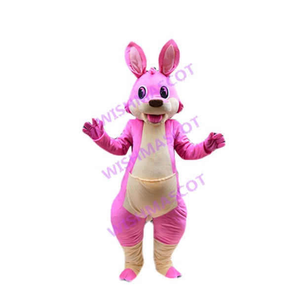 Lovely Pink Kangaroo Mascot Costume 