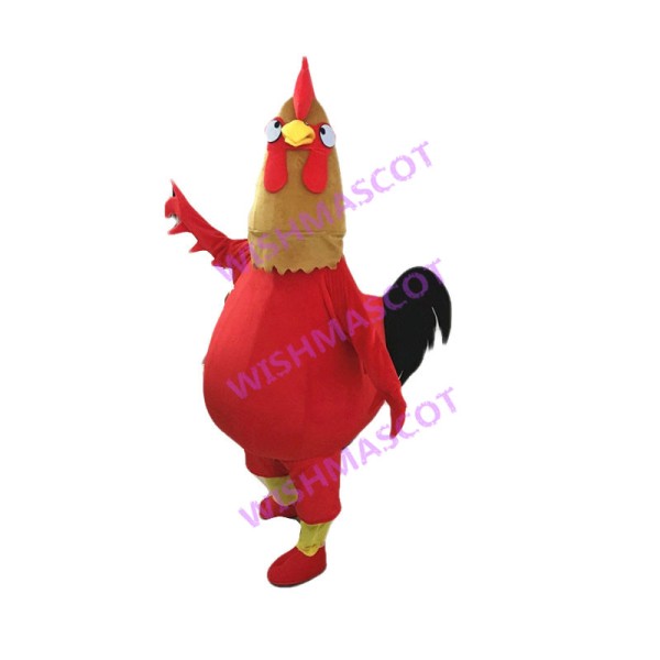 Red Rooster Mascot Adult Costume 