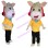 Cartoon Beige Music Horse Mascot Costume 