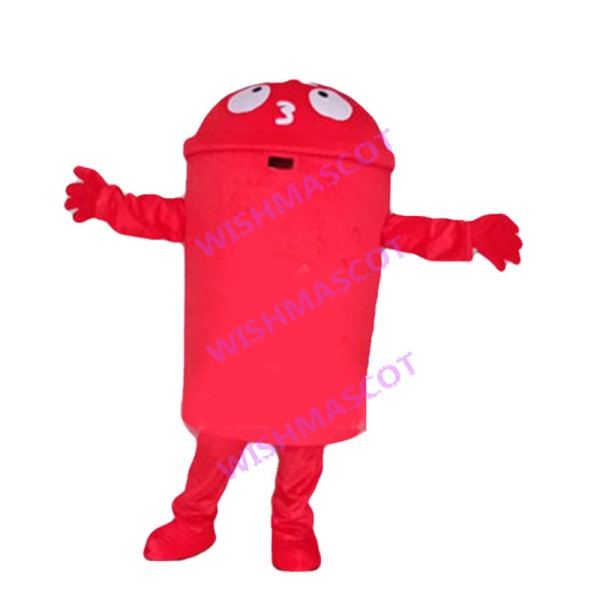 Adult Cartoon Harmful Trash Can Mascot Costume 