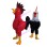 Red Rooster & Black Rooster Mascot Costume 