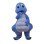 Cute Cartoon Blue Dinosaur Mascot Adult Costume 