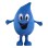 Huge Cartoon Blue Water Drop Mascot Costume 