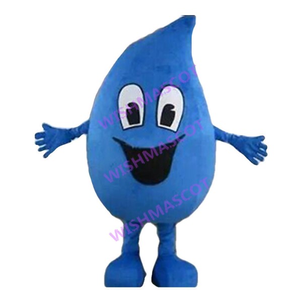 Huge Cartoon Blue Water Drop Mascot Costume 
