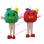 Adult Cartoon Green Apple With Yellow Hat & Red Apple  With Yellow Hat Mascot Costume 