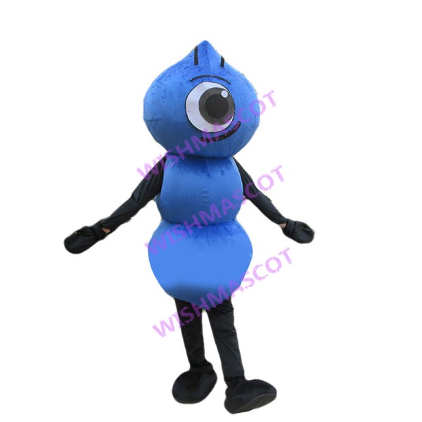 Adult Cartoon Blue One-eyed Ant Mascot Costume 