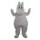 White Hippopotamus Mascot Costume 
