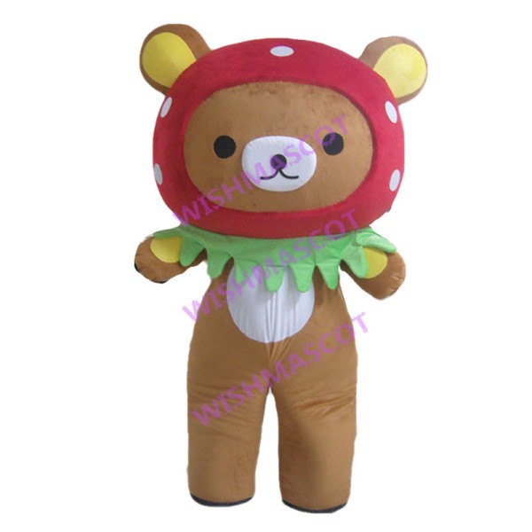 Cartoon Strawberry Rilakkuma Mascot Costume 