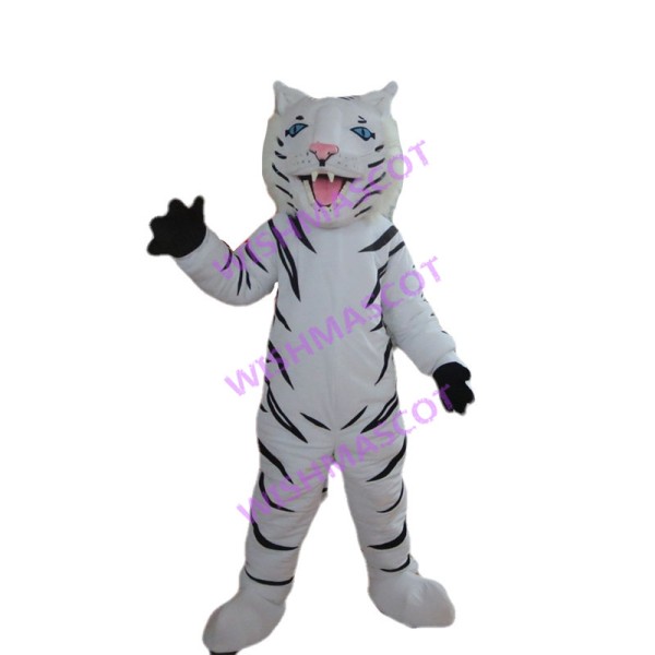 Howling White Tiger Mascot Costume 